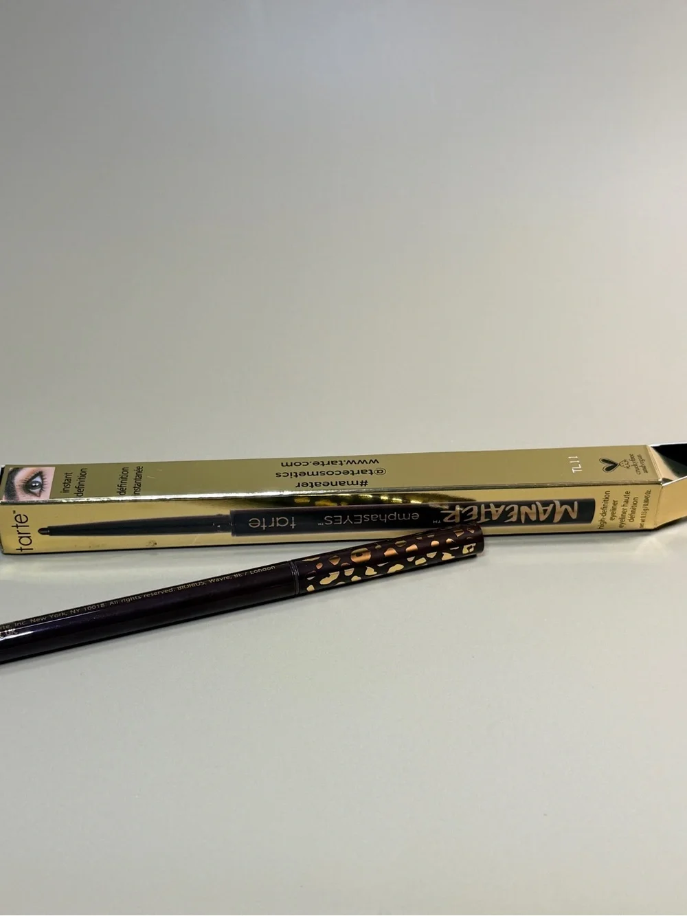tarte Maneater Retractable Eyeliner Pencil in Deep Brown with Gold Accents